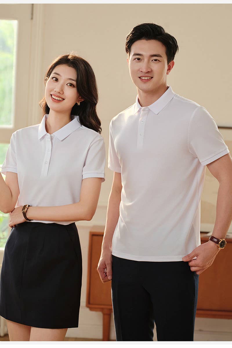 CWTBLS02431_SOLID COLOR MULBERRY SILK LAPEL POLO SHIRT