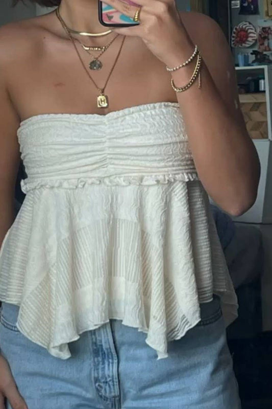 CWTTT0084_HOLLOW OUT STRAPLESS SEXY CROP TUBE TOP