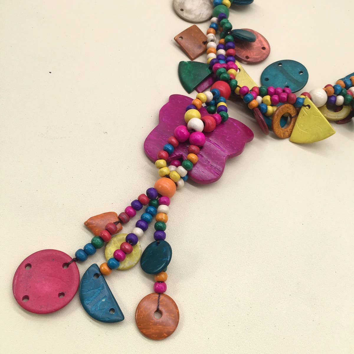 ETHNIC STYLE BUTTERFLY FLOWER COLORFUL NECKLACE