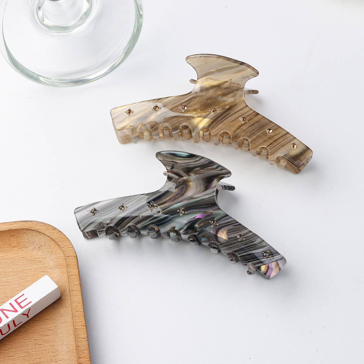 CWAHA1411_MARBLE LARGE HAIR CLAW CLIP