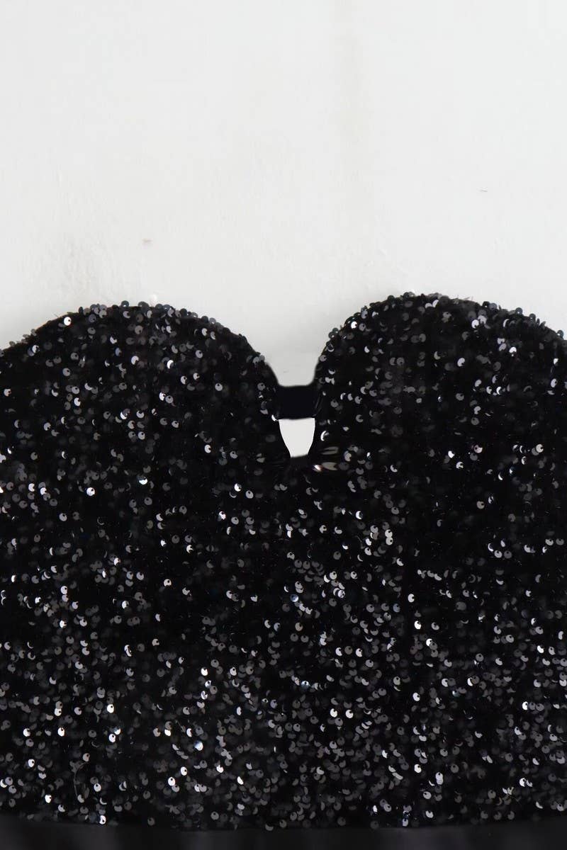 CWSBS0218_SEXY SLIM STRAPLESS SEQUIN FITTED JUMPSUIT