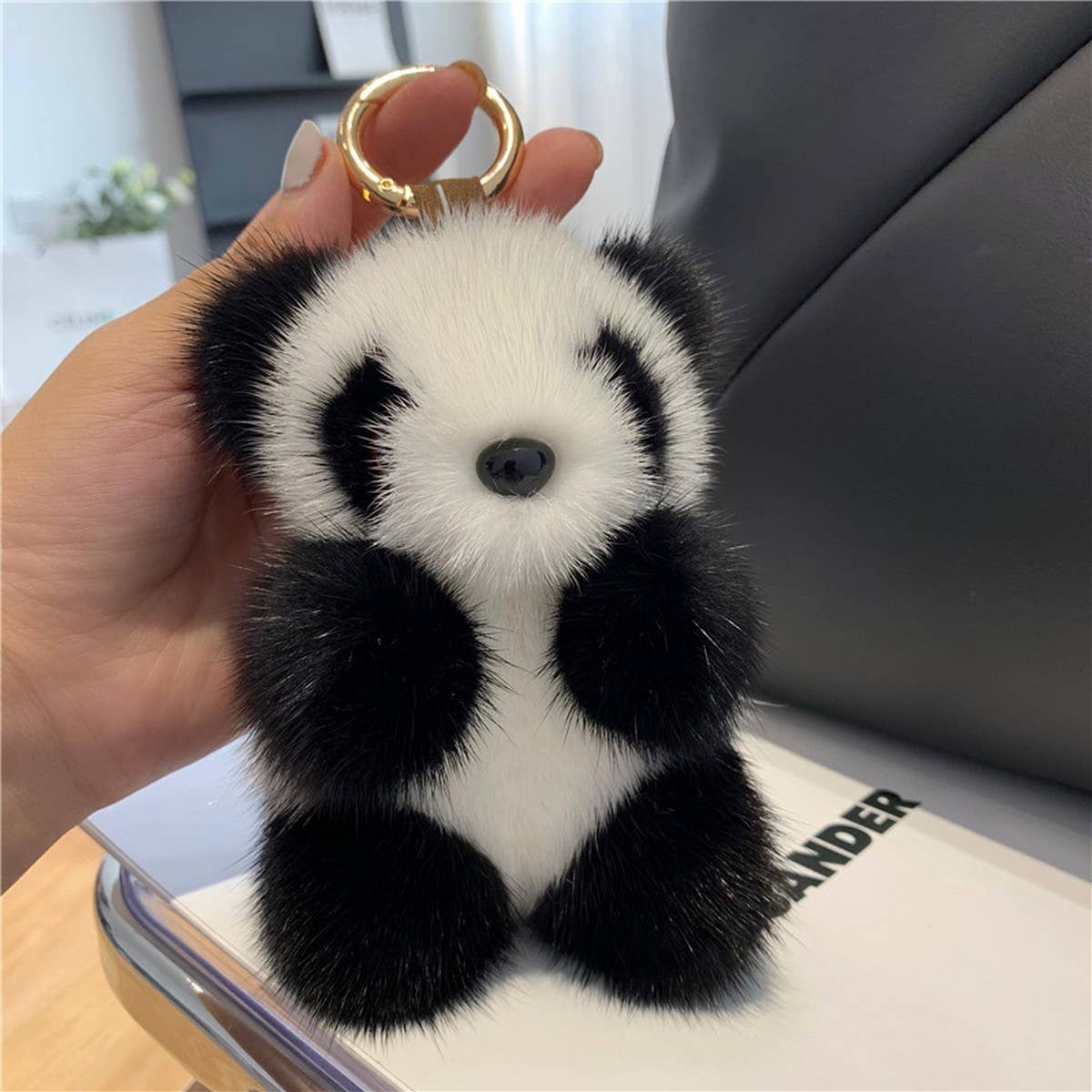 IMITATION MINK FUR RED PANDA CAR KEYCHAIN PENDANT