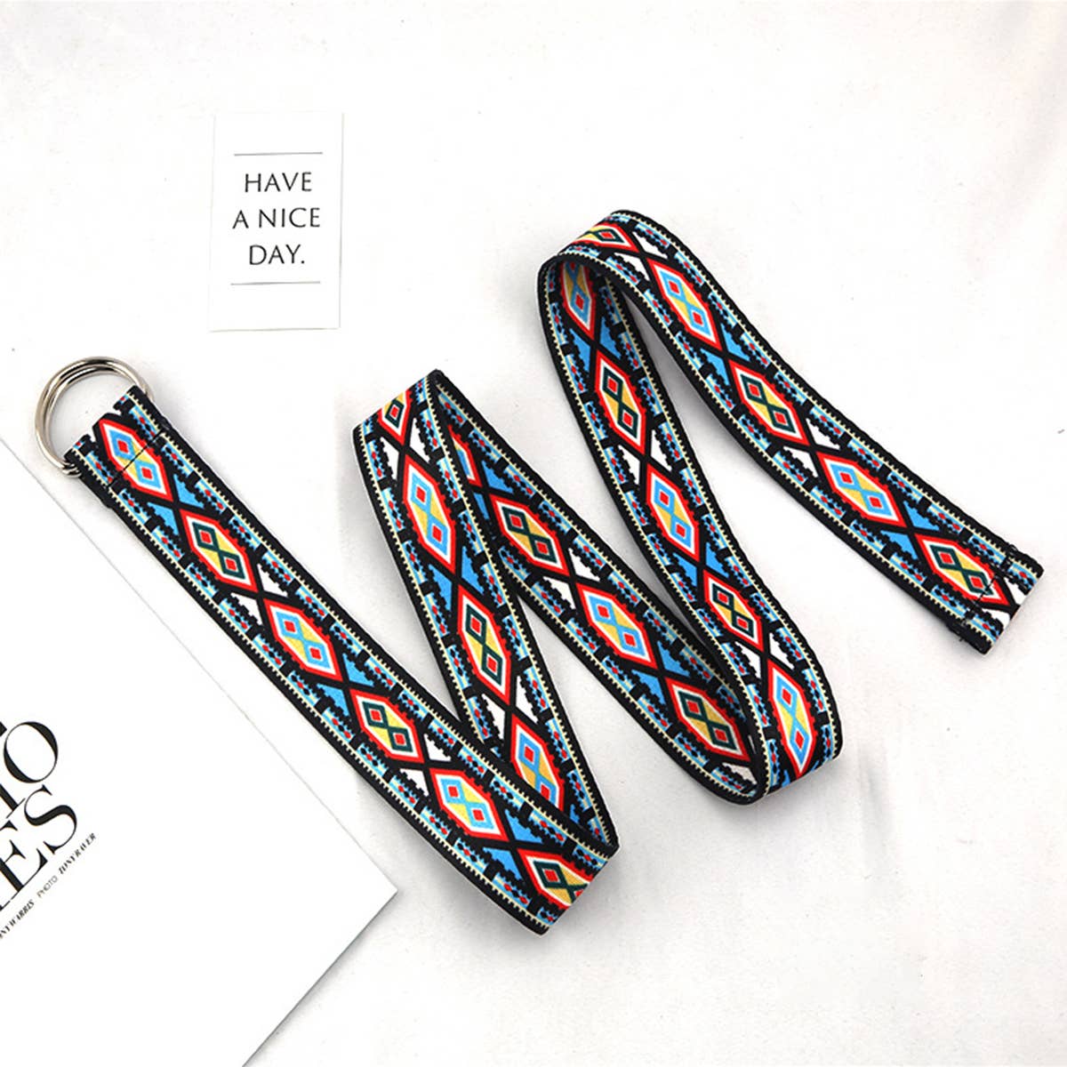 CWABE0951_CANVAS DOUBLE BUCKLE JEANS DECORATIVE BELT