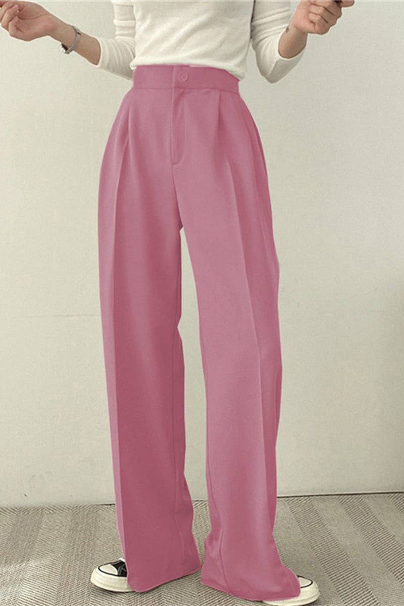 CWBLP00919_CASUAL STRAIGHT-LEG DRAPE SUIT WIDE-LEG PANTS