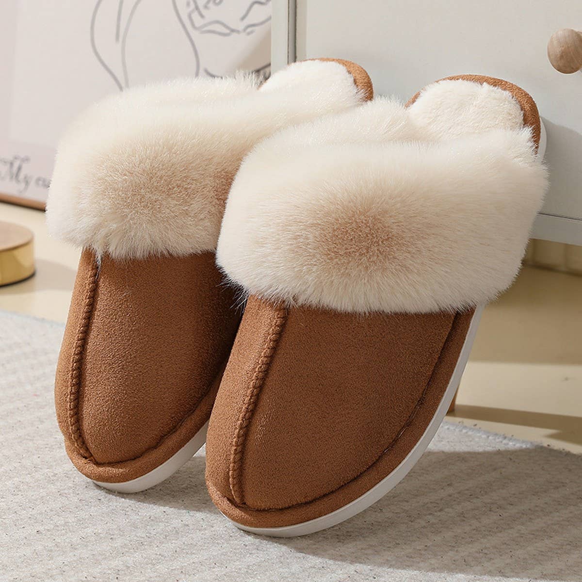 Fluffy Cozy Warm Soft House Slippers