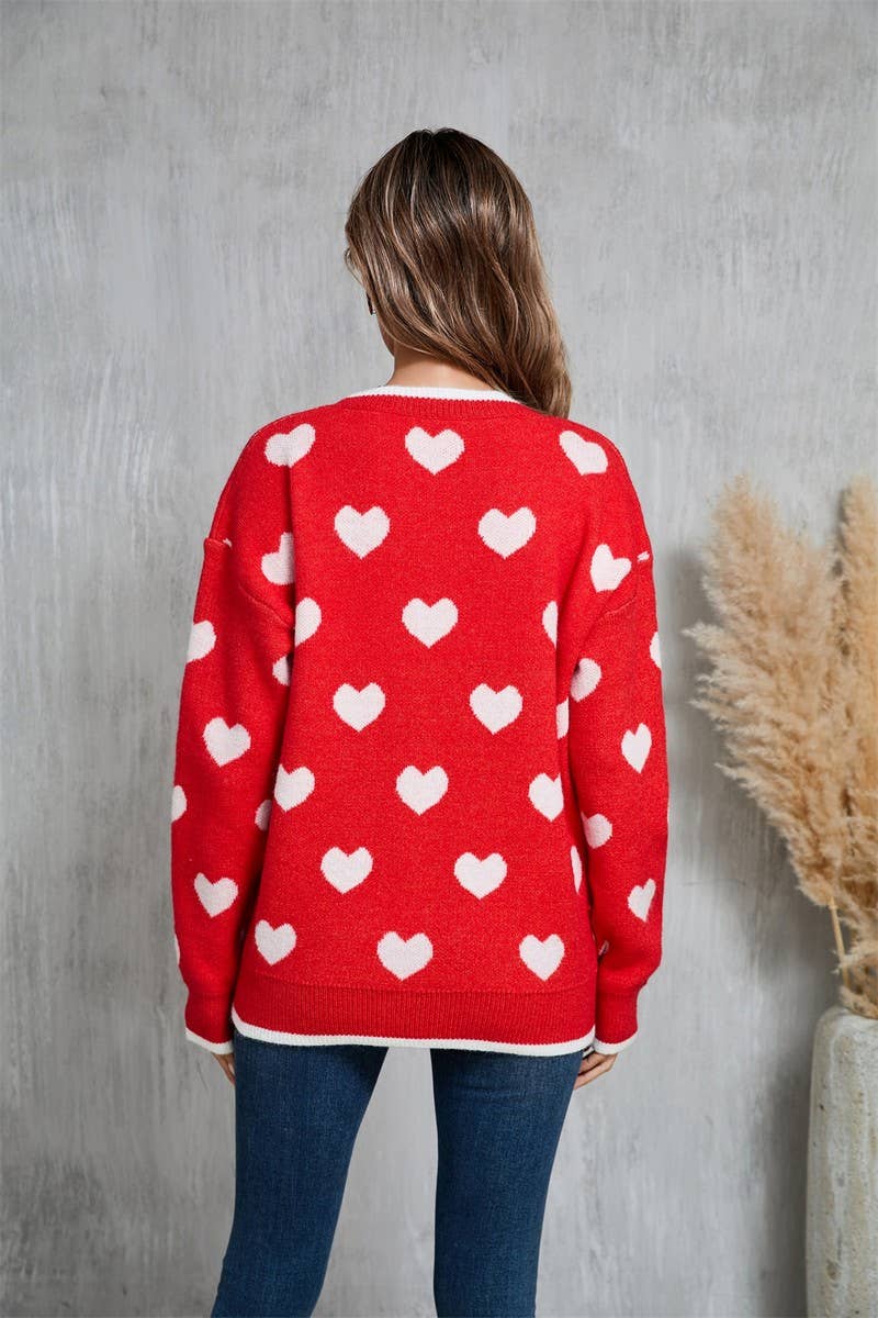 CWOSWL5761_LOVE JACQUARD VALENTINE'S DAY KNITTED SWEATER