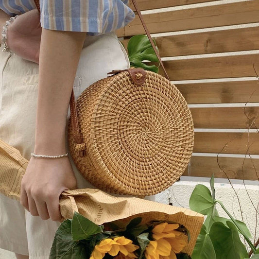 RATTAN BAG CROSSBODY MINI BAG RETRO SINGLE BAG_CWMM4548