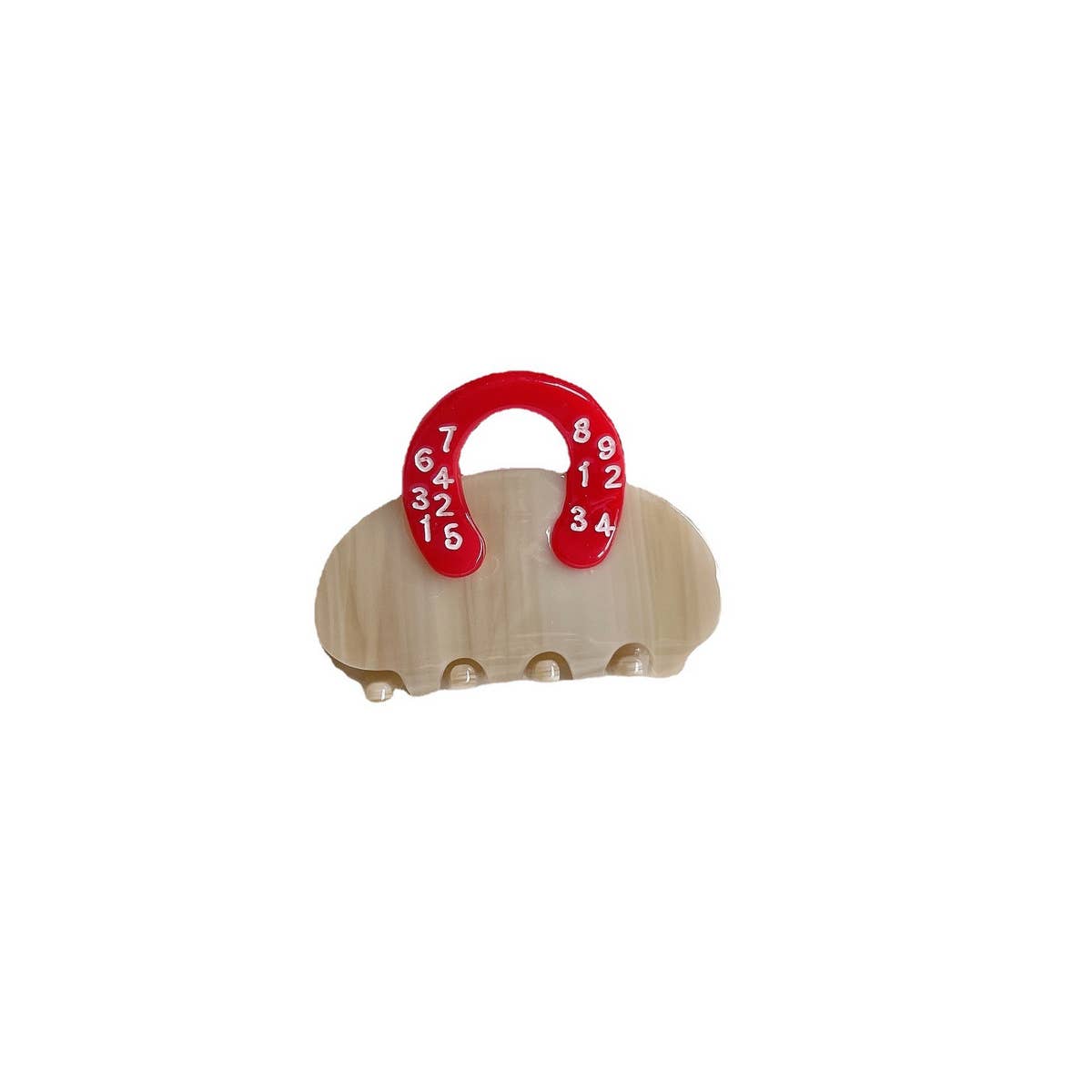 Mini Handbag Hair Claw, French Acetate Hair_CWAHA1350