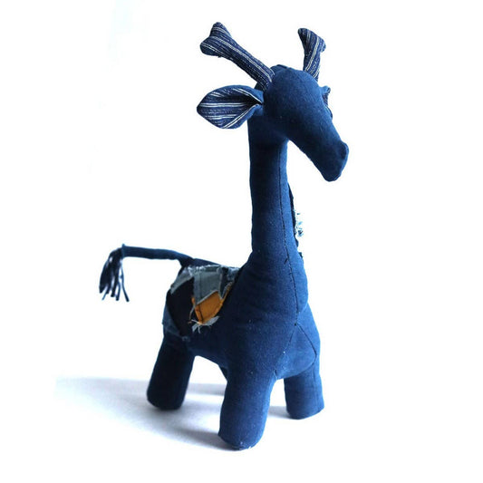 Handmade Indigo Dyed Cloth Animal Plush Doll
