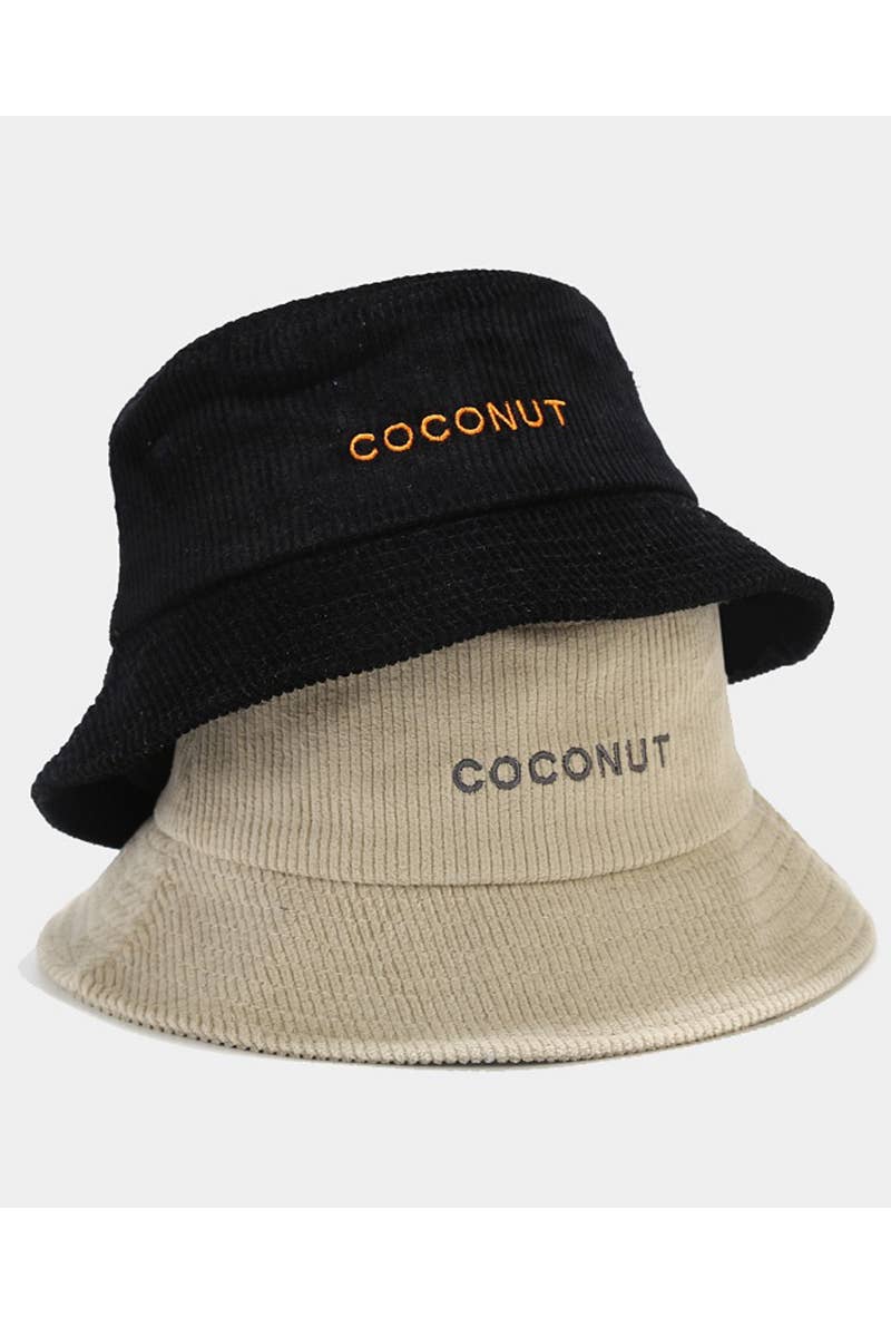 COCONUT LETTERING CASUAL FISHERMAN HAT_CWAH0406