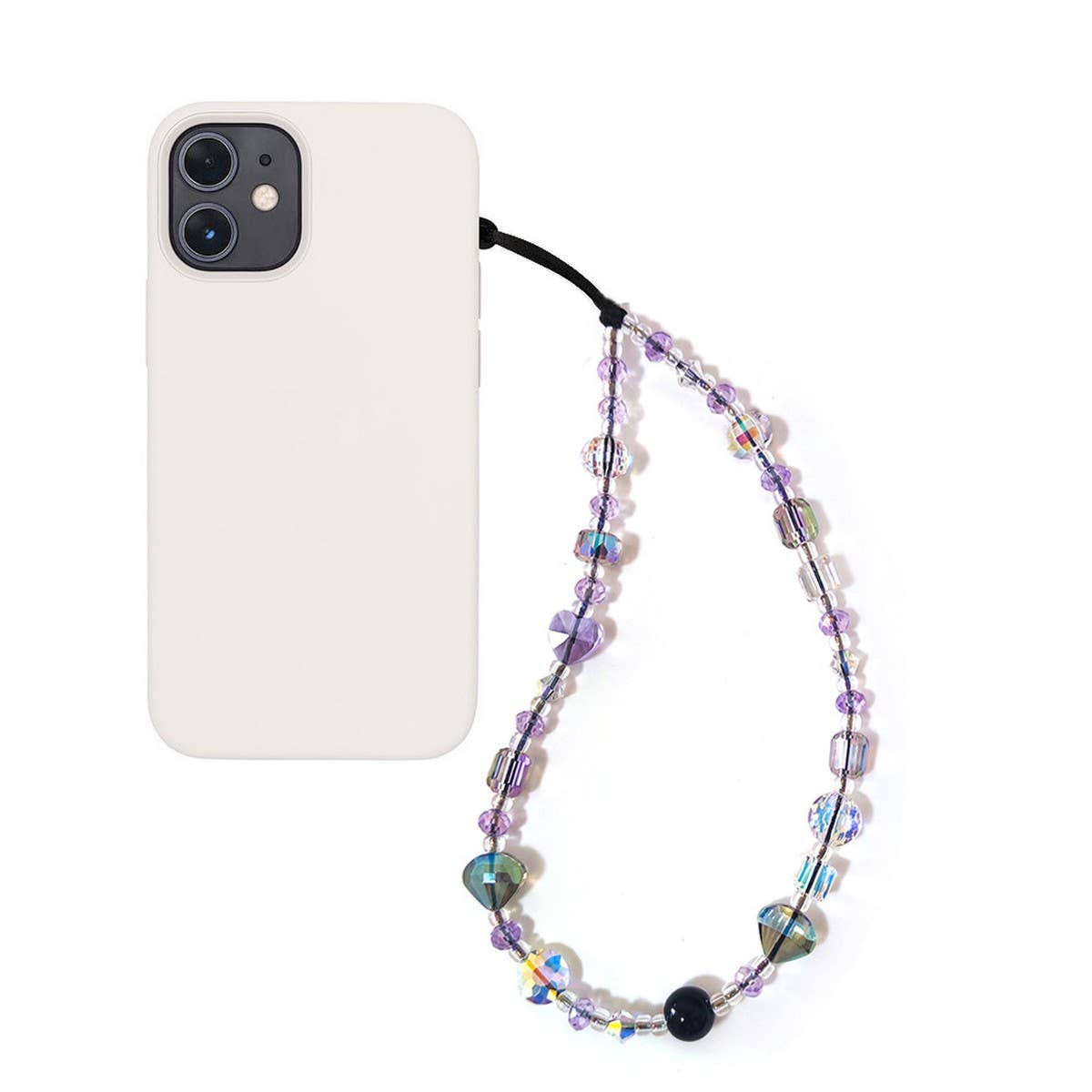 CWMM8713_PERSONALIZED BEADED BUTTERFLY MOBILE PHONE CHAIN