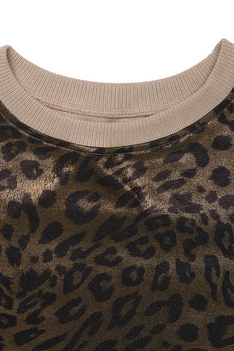 CWTBLL4042_VINTAGE LONG SLEEVE CREWNECK LEOPARD SWEATSHIRT