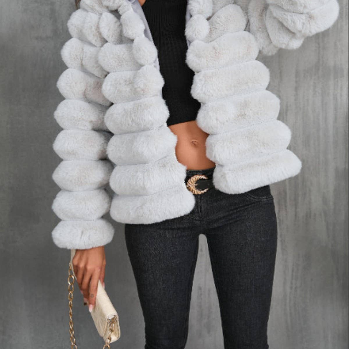 Elegant Faux Fur Short Coat for Women Winter