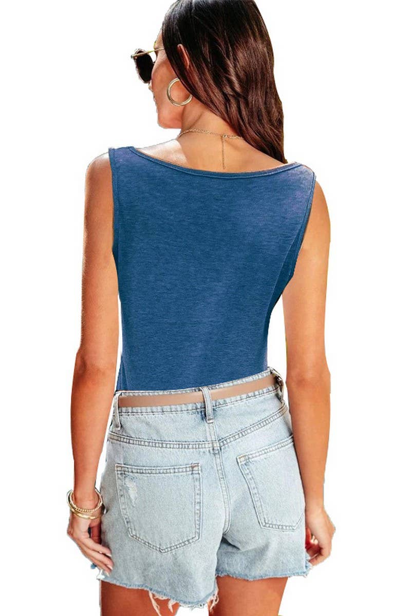 CWTTSL0259_SLEEVELESS TANK TOP MONOGRAM PRINT T-SHIRT