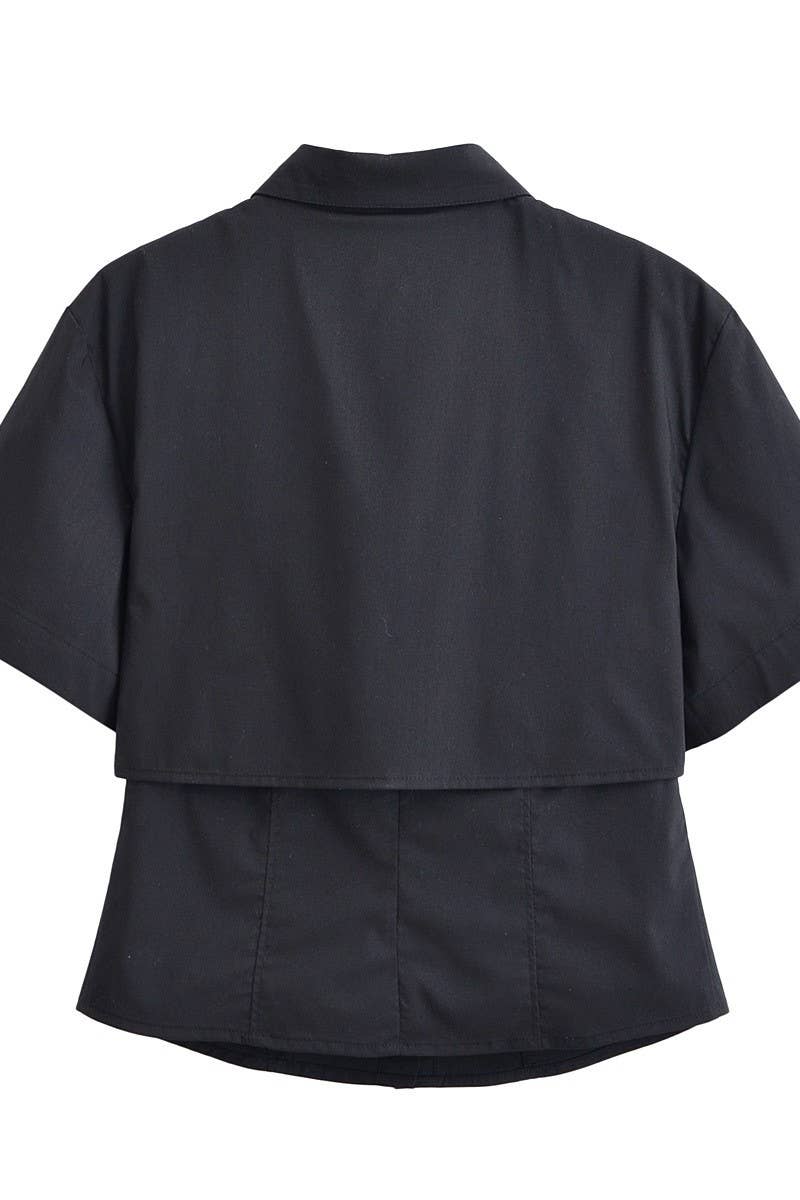 CWTBLS1985_FASHIONABLE AND VERSATILE SHORT-SLEEVED SHIRT