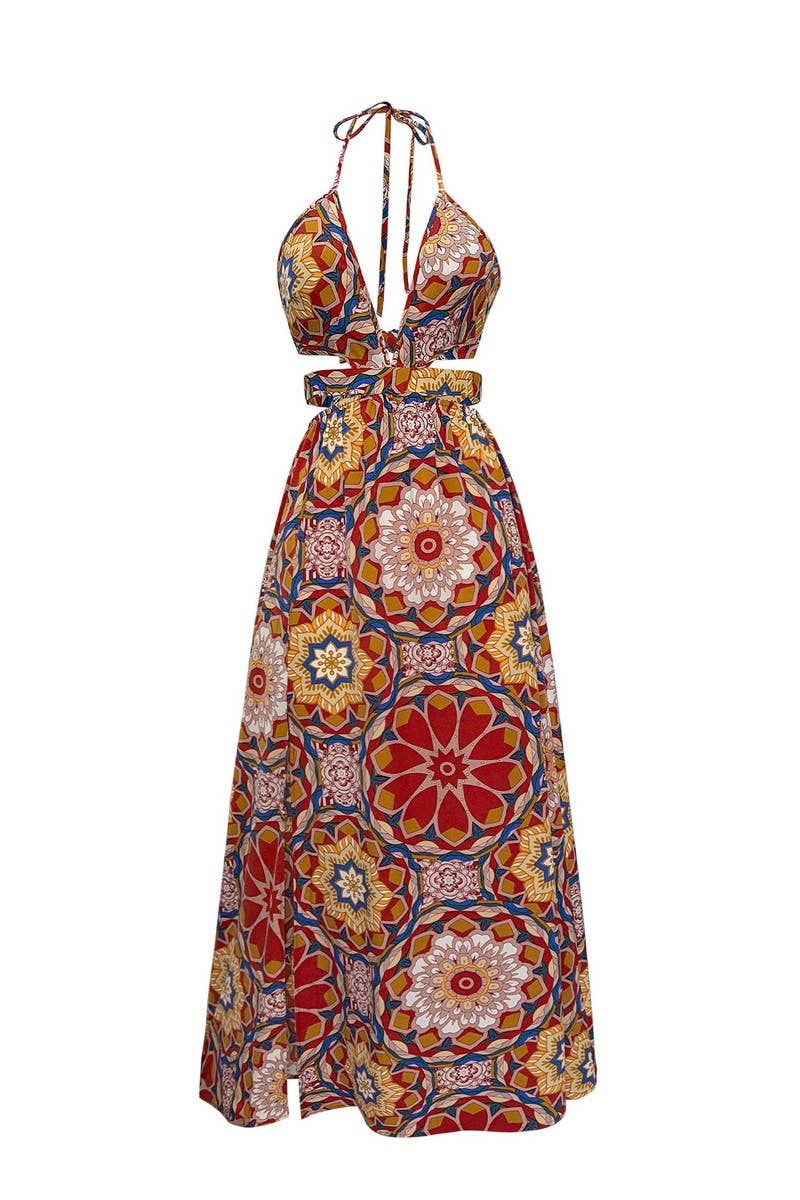 CWDHL0768_SUMMER SEXY BACKLESS SUSPENDER DRESS