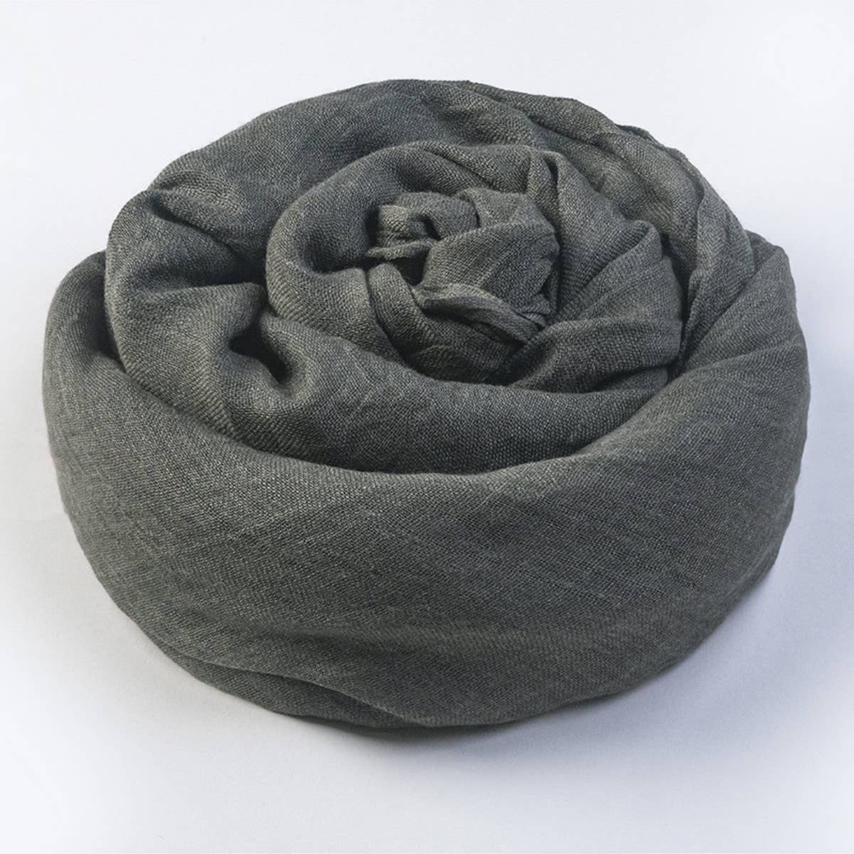 Solid Cotton Linen Scarf for Women Summer Sun Prot_CWASC1451