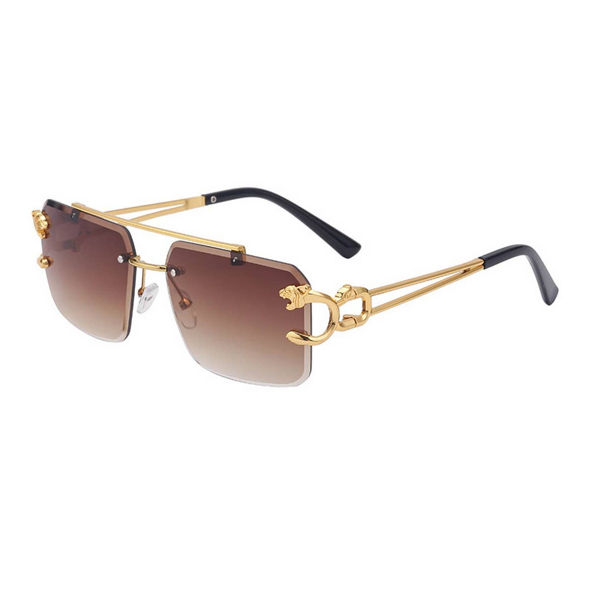 FASHION LEOPARD FRAMELESS TRIMMED SUNGLASSES_CWASG0618