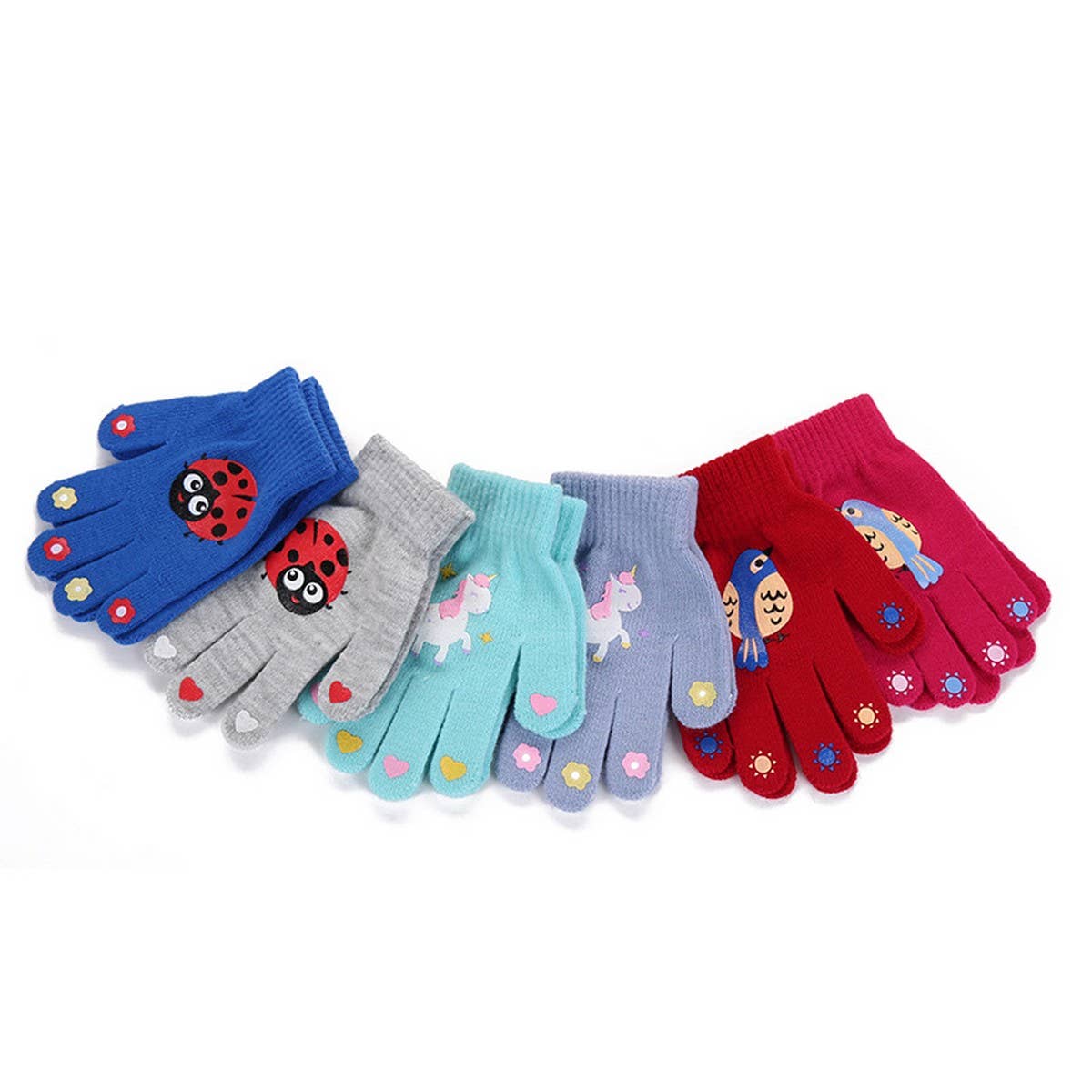 CWAG00569_KIDS WARM KNIT ANIMAL GLOVES FOR BOYS GIRLS