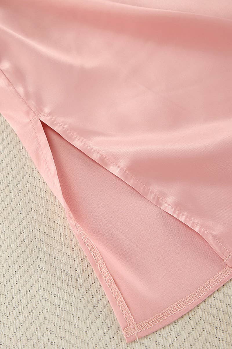 CWSPJ0338_SATIN FAUX SILK LONG SLEEVE PANTS PAJAMA SET