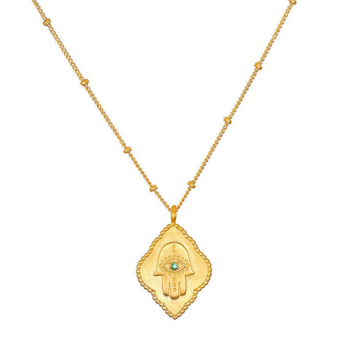 Sun and Moon Double Layered Evil Eye Necklace