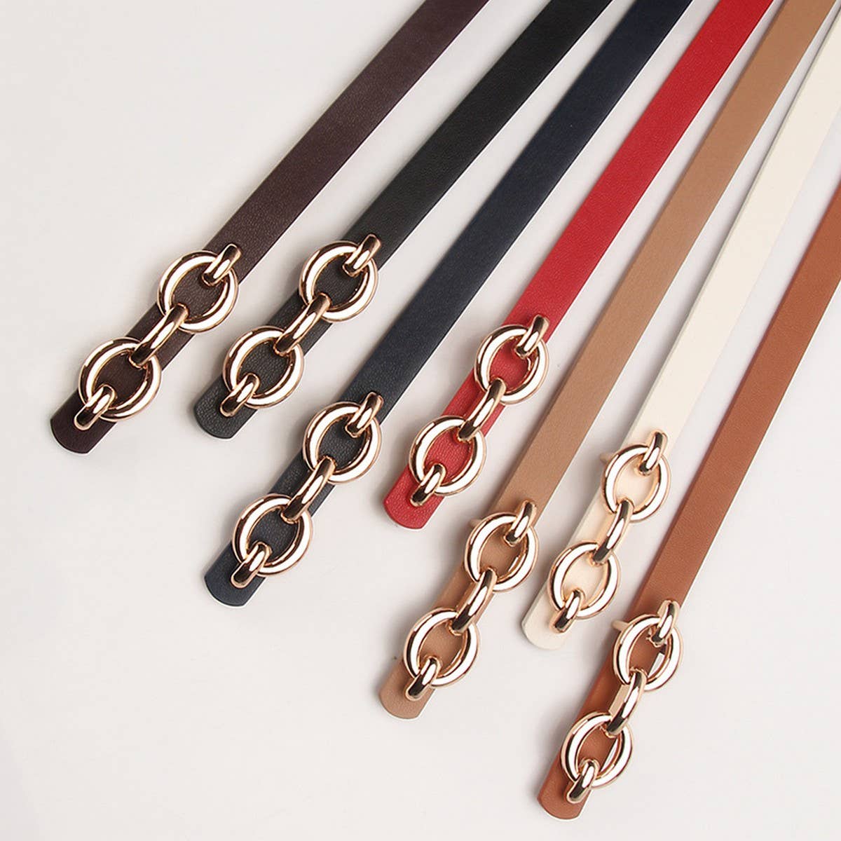 CLASSIC SIMPLE CHAIN BELT BUCKLES THIN BELTS_CWABE0397
