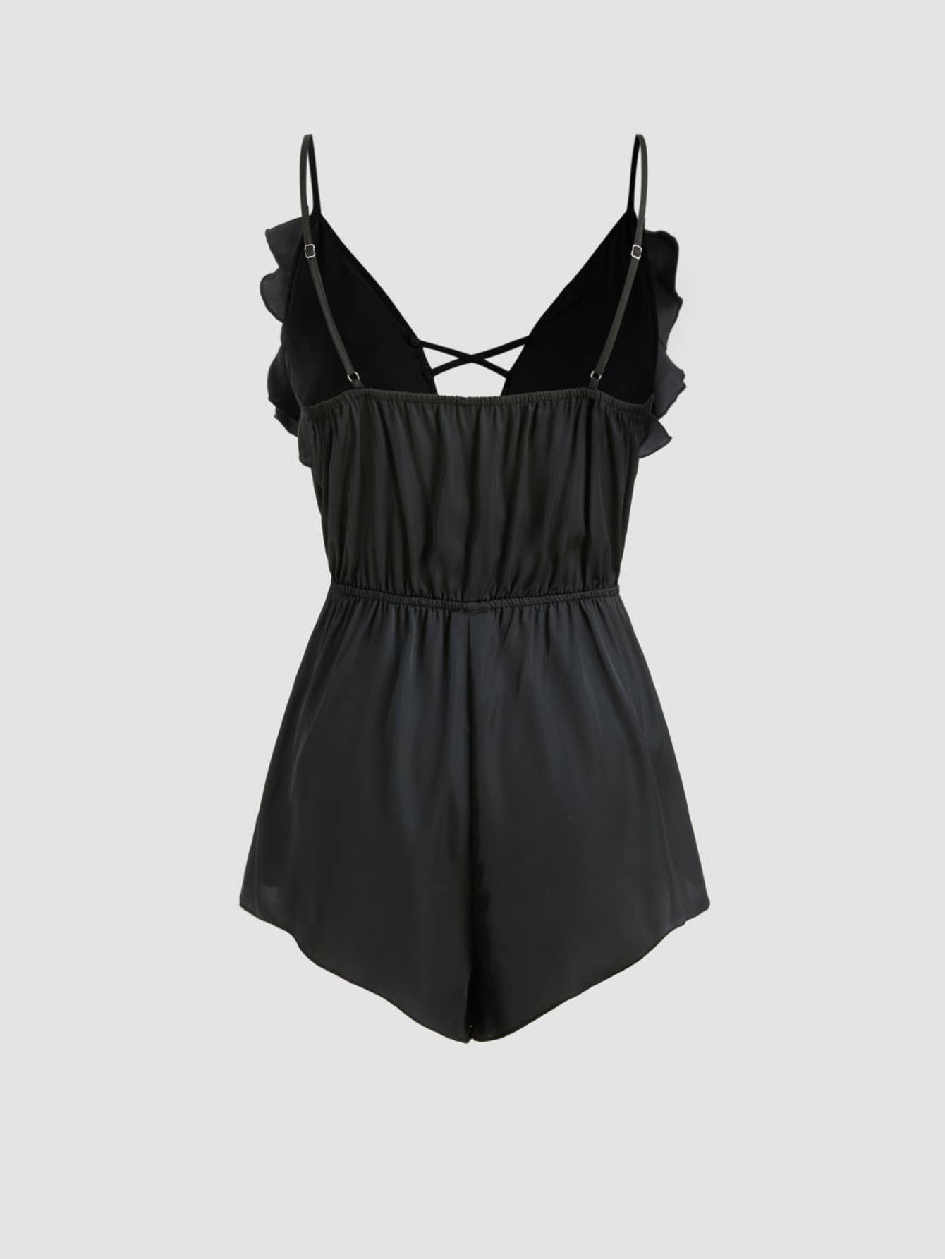 DEEP V-NECK COMFY ONESIE WITH WOODEN EARS