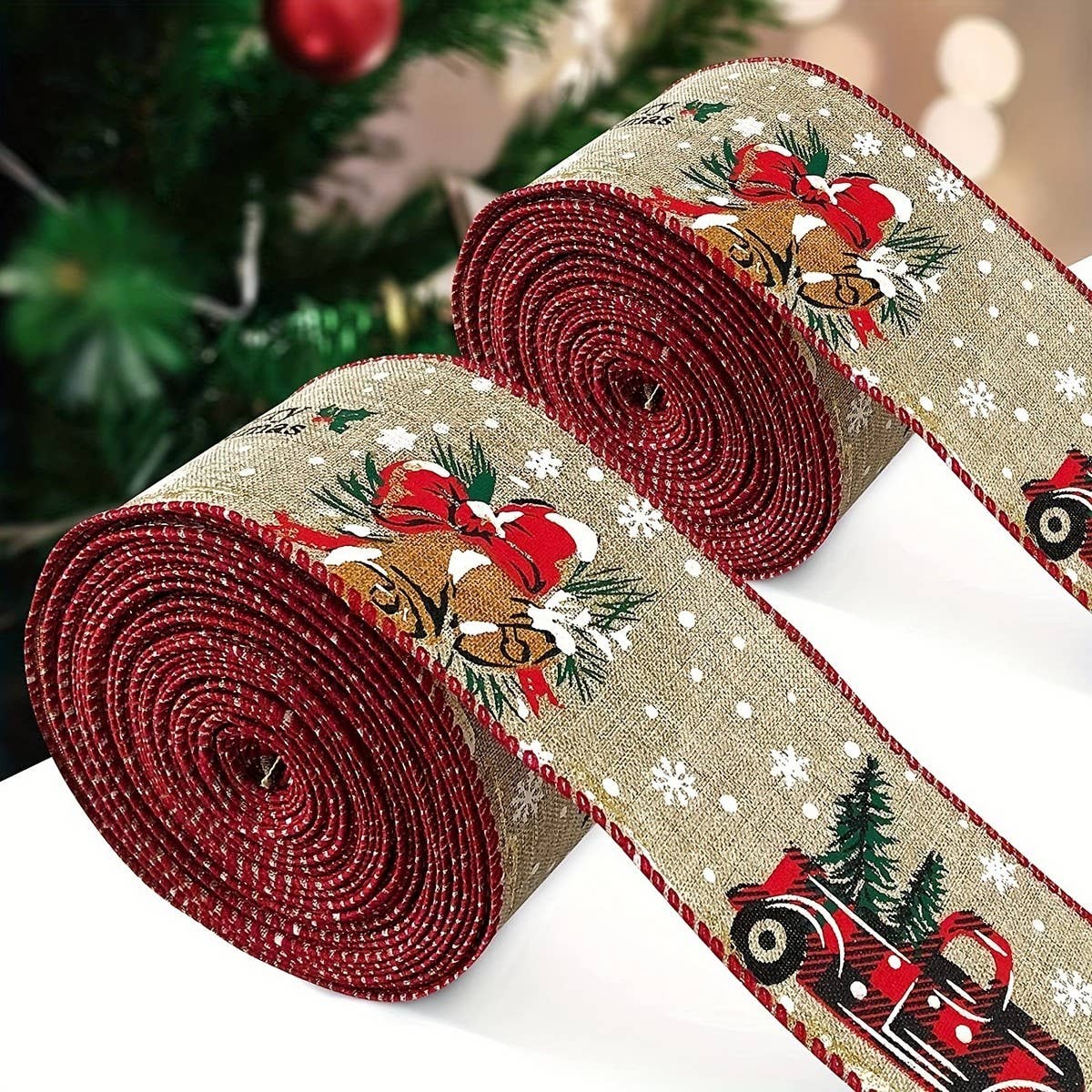 CWMM10207_CHRISTMAS  RIBBON ROLL HOLIDAY DECOR
