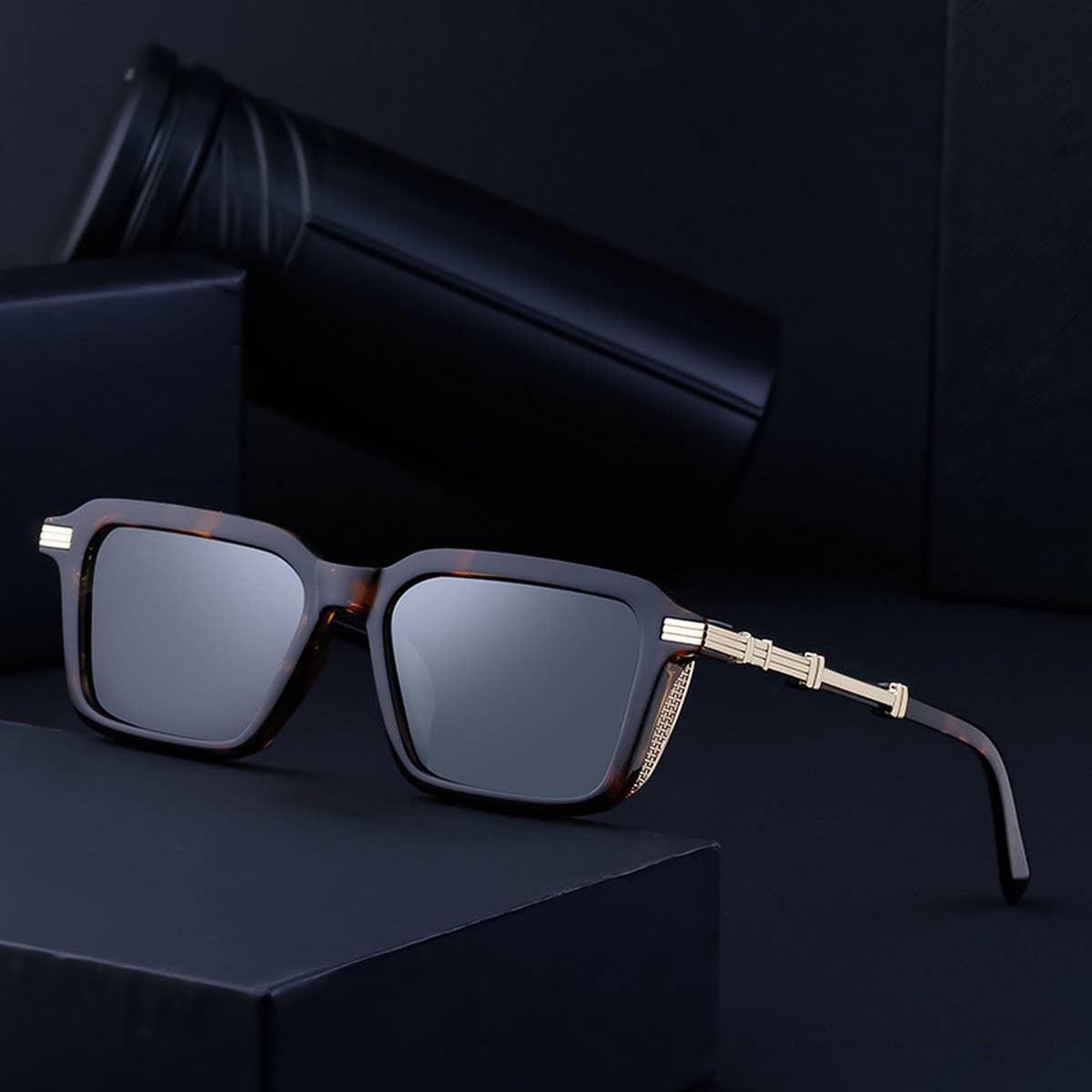 VINTAGE SQUARE FRAME STEAMPUNK SUNGLASSES