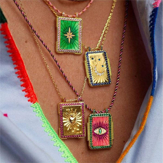 NEW RETRO BOHEMIAN EVIL EYE NECKLACE