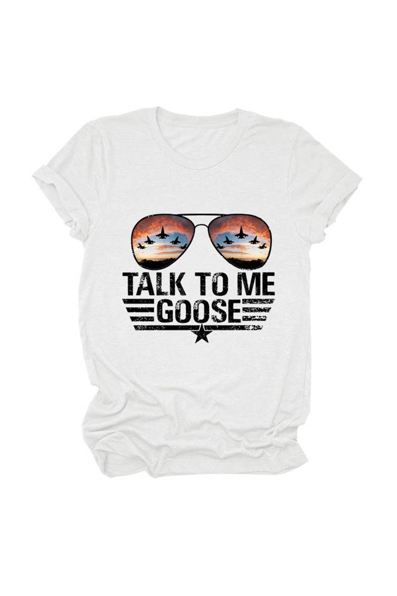 CWTTS1547_SUMMER LETTER PRINT SHORT-SLEEVED T-SHIRT