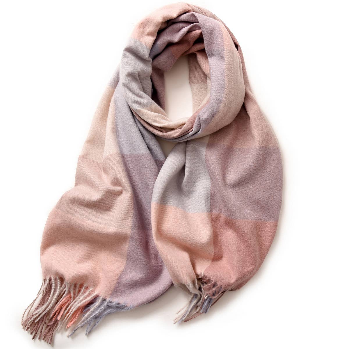Elegant Plaid Shawl - Winter Scarf for Women