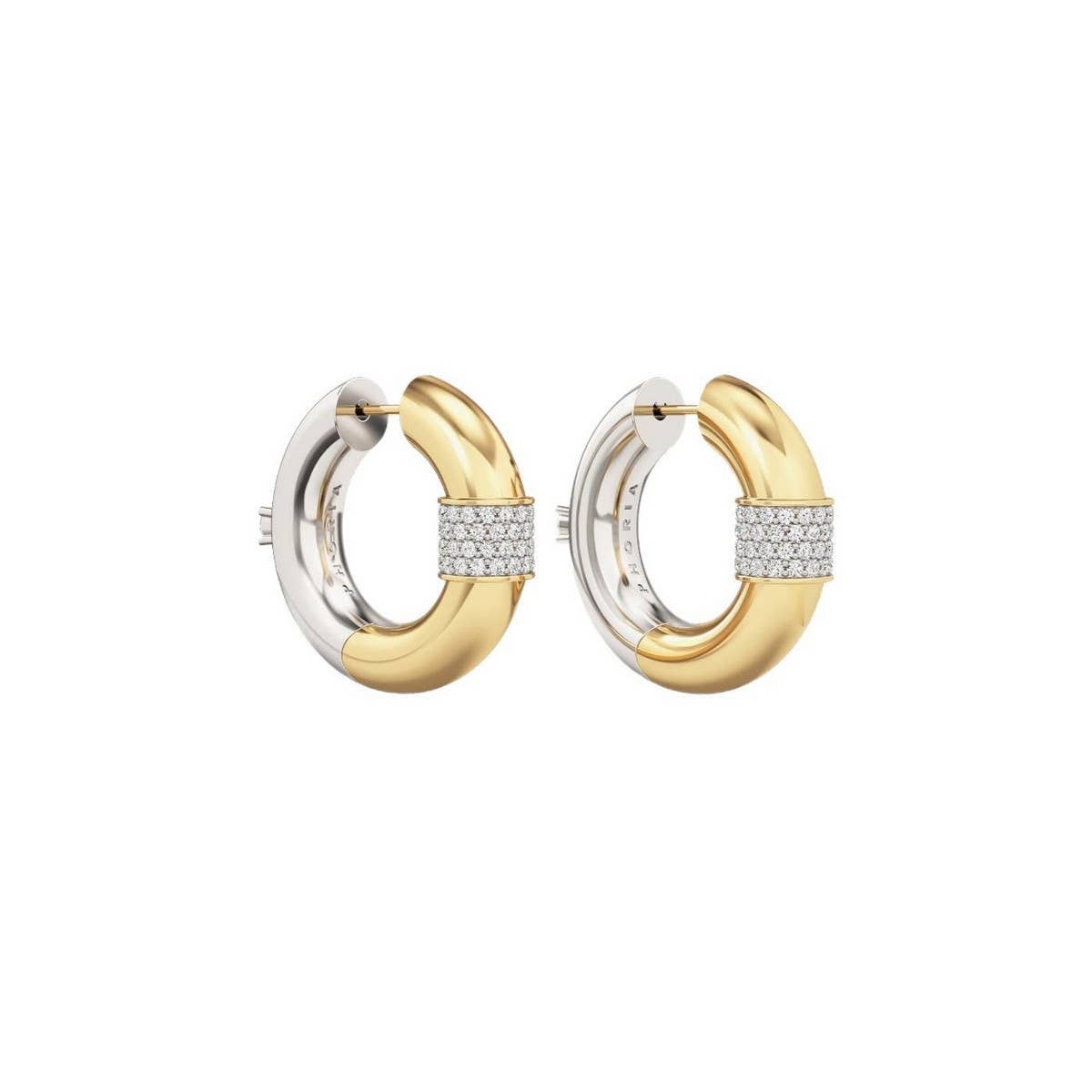 Vintage Golden Zircon Inlaid Rhinestone Earrings