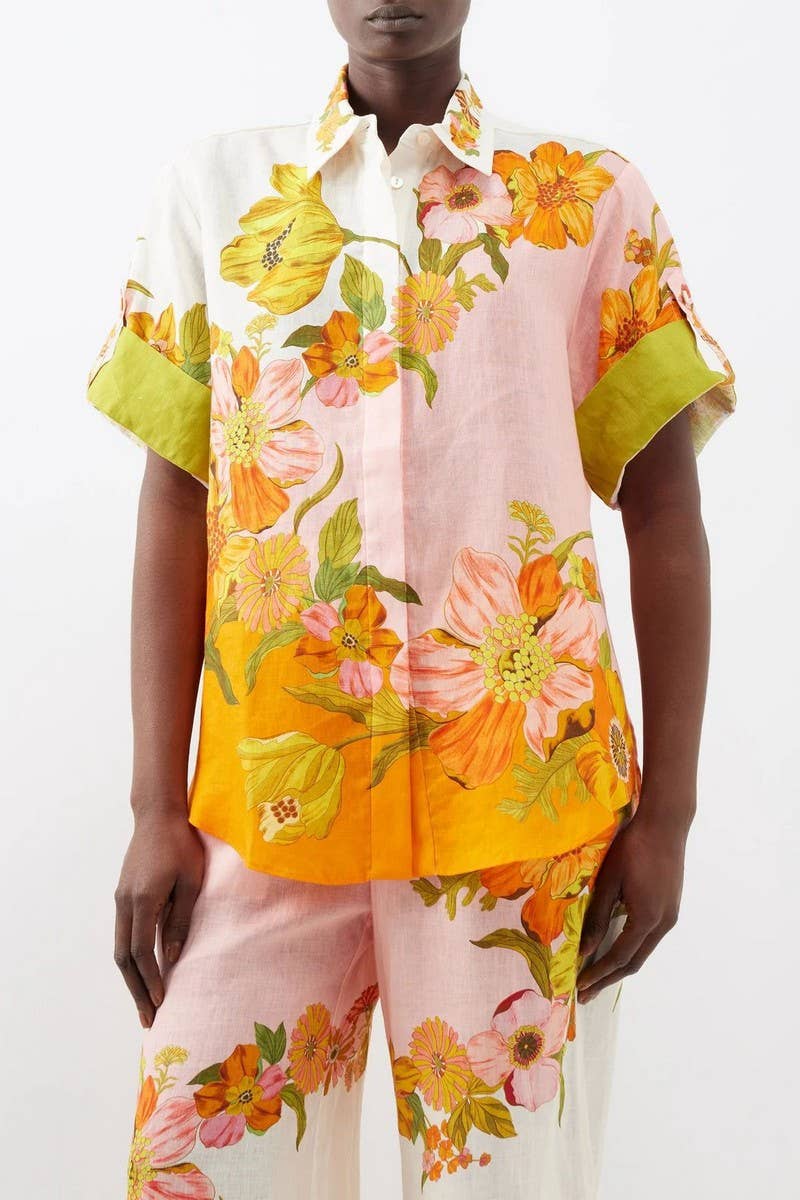 CWSS1235_CASUAL PRINTED SHIRT AND PANTS SET