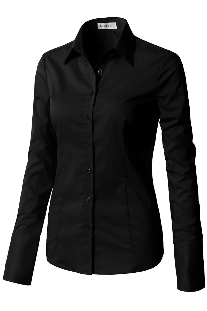 CWTDSL028_Button Down Long Sleeve Collared Shirts
