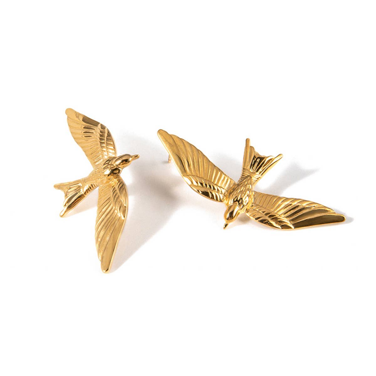 SIMPLE 18K GOLD STAINLESS STEEL EARRINGS
