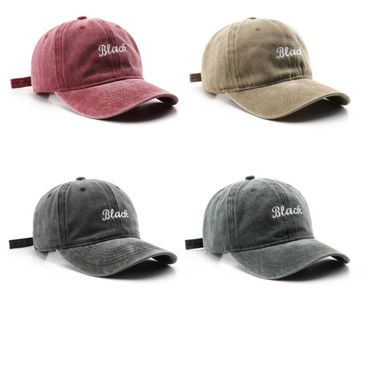 Washed Embroidered Baseball Cap for Outdoor CWAH1290
