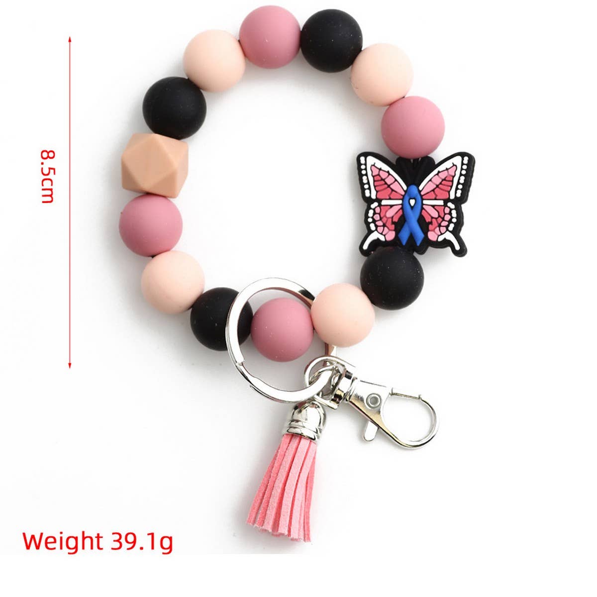 Cartoon Bull Keychain Moose Charm Silicone Beads_CWMM6863