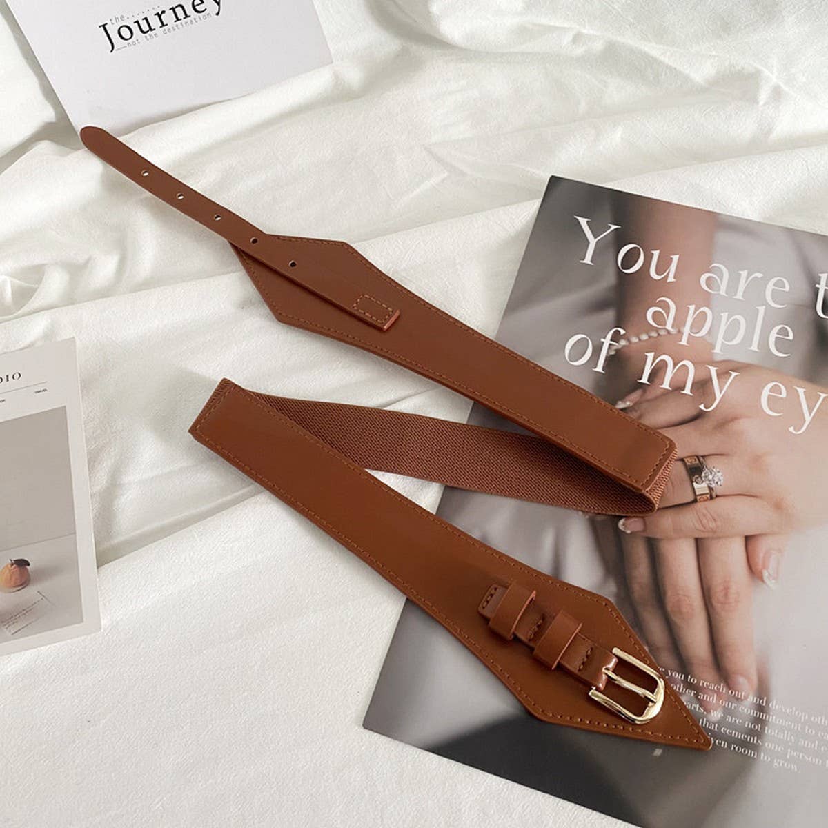 HIGHLY ELASTIC WIDE-BRIMMED FASHIONABLE BELT_CWABE0650