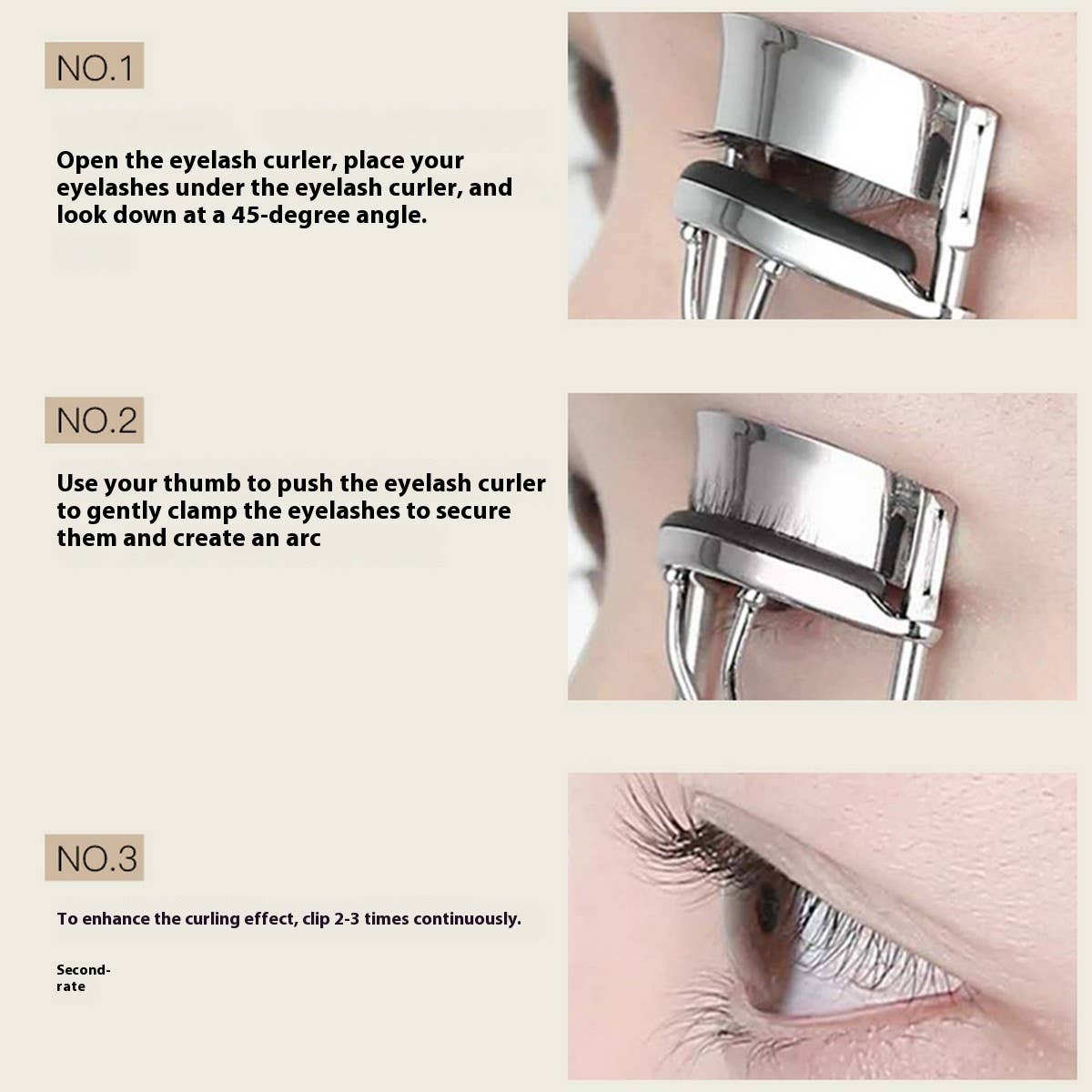 Portable Lash Curler, Long-Lasting Curl, Stainless_CWMM8048