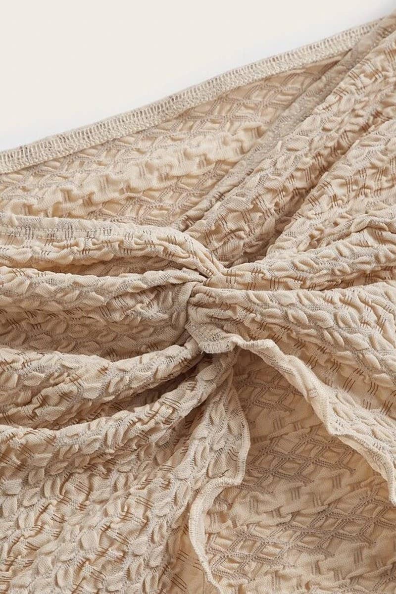 CWTTT0079_RUCHED TWIST FRONT STRAPLESS BACKLESS TOP