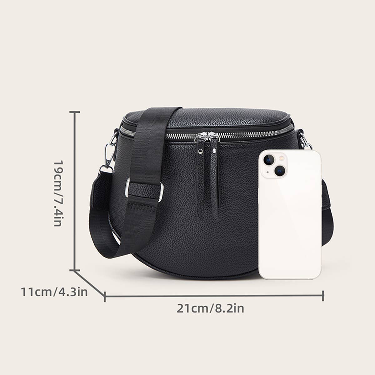 VERSATILE LYCHEE CROSSBODY SADDLE BAG_CWAB2637