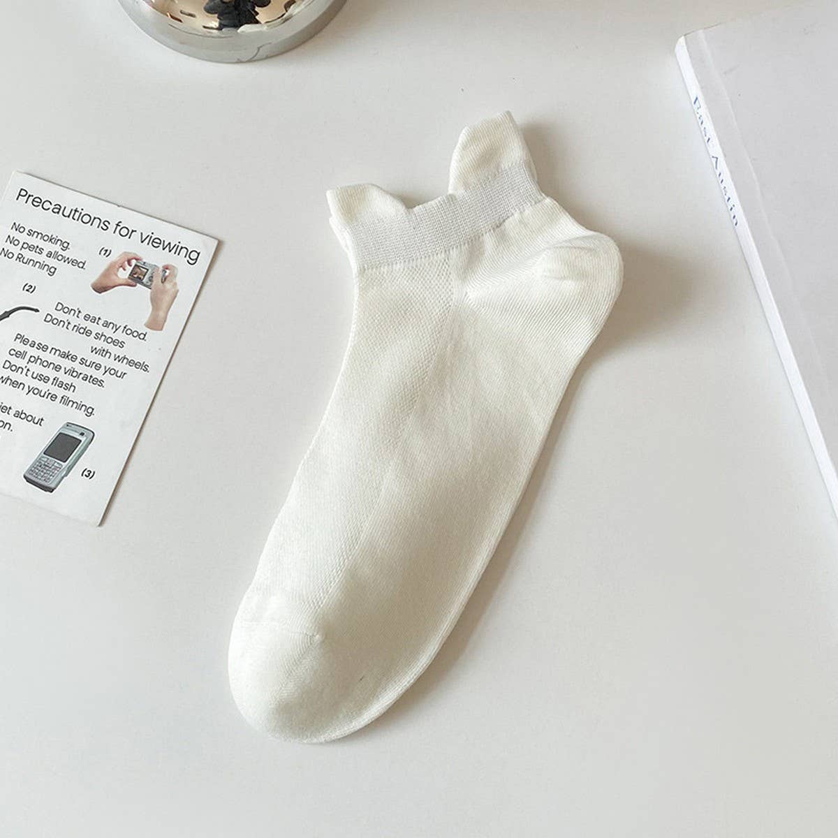 CWMS2460_SUMMER BREATHABLE SIMPLE SOLID COLOR BOAT SOCKS