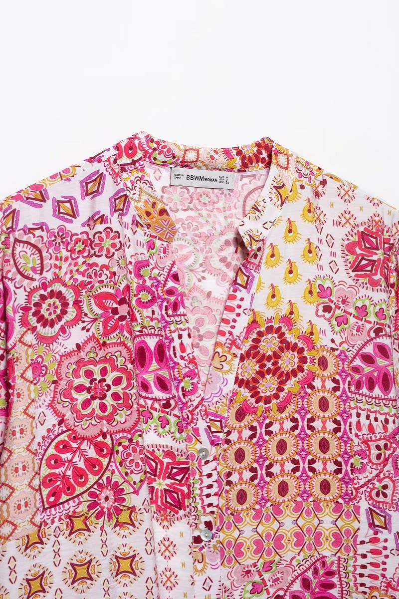 CWSBSL0165_CORDED LACE CUFFS PRINTED SHIRT AND PANTS