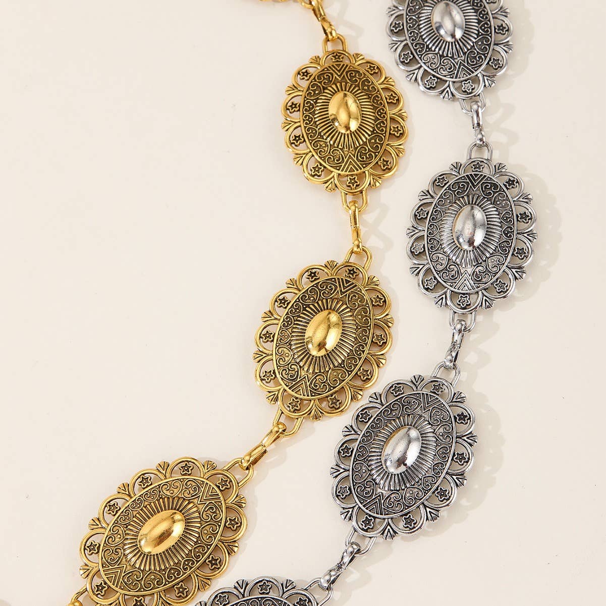 Metal fashionable adjustable waist chain