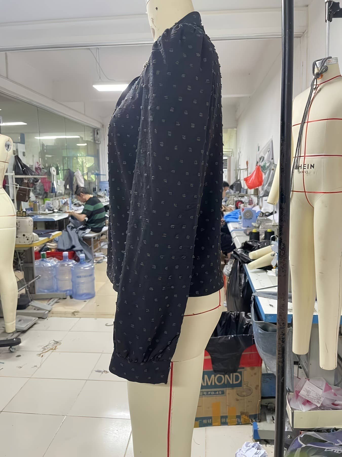 Elegant and casual jacquard long-sleeved shirt