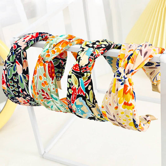 SPRING AND SUMMER FOREST PRINT CROSS HEADBANDS_CWAHA1145