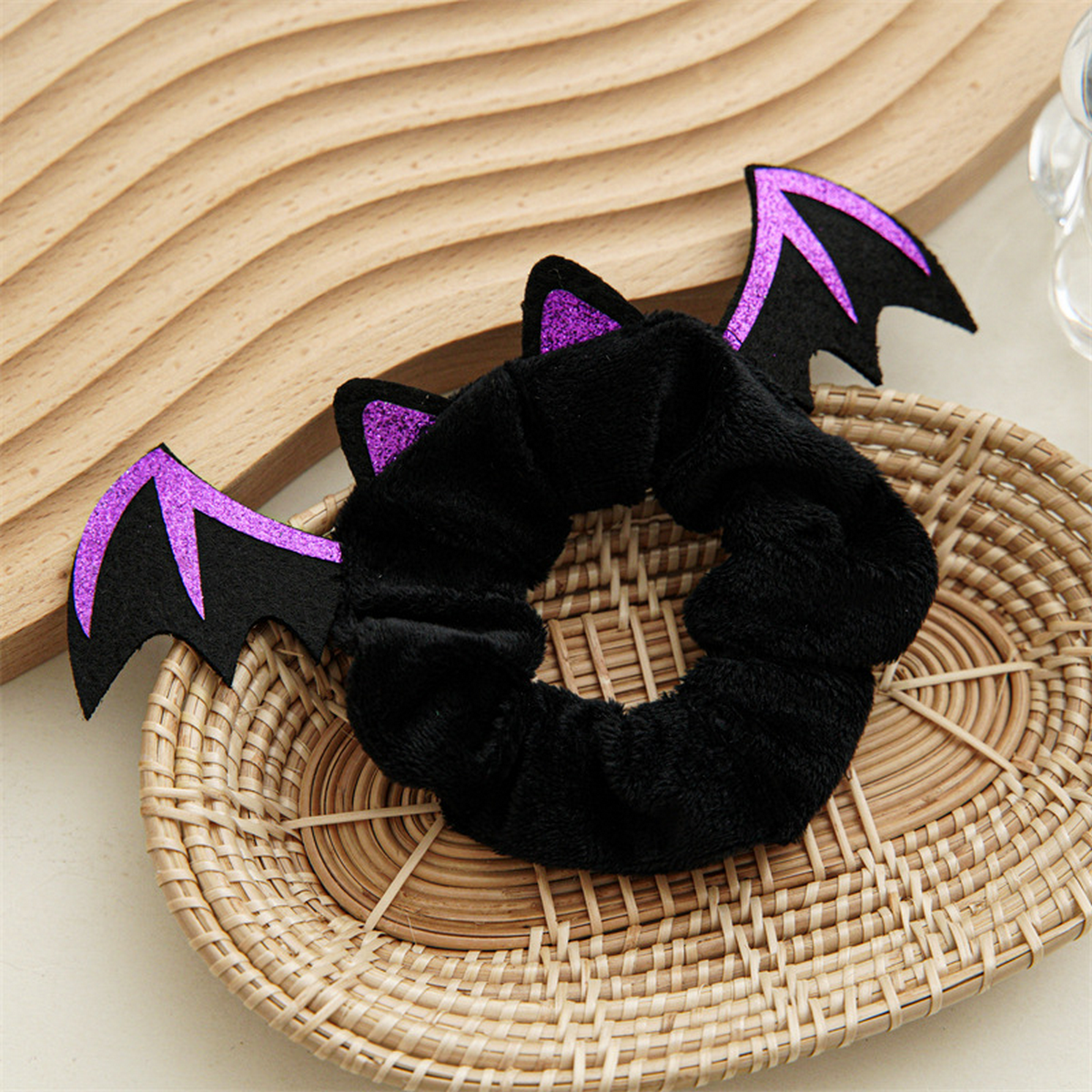 Bat Reindeer Scrunchie,Holiday Hair Tie for Women_CWAHA1461