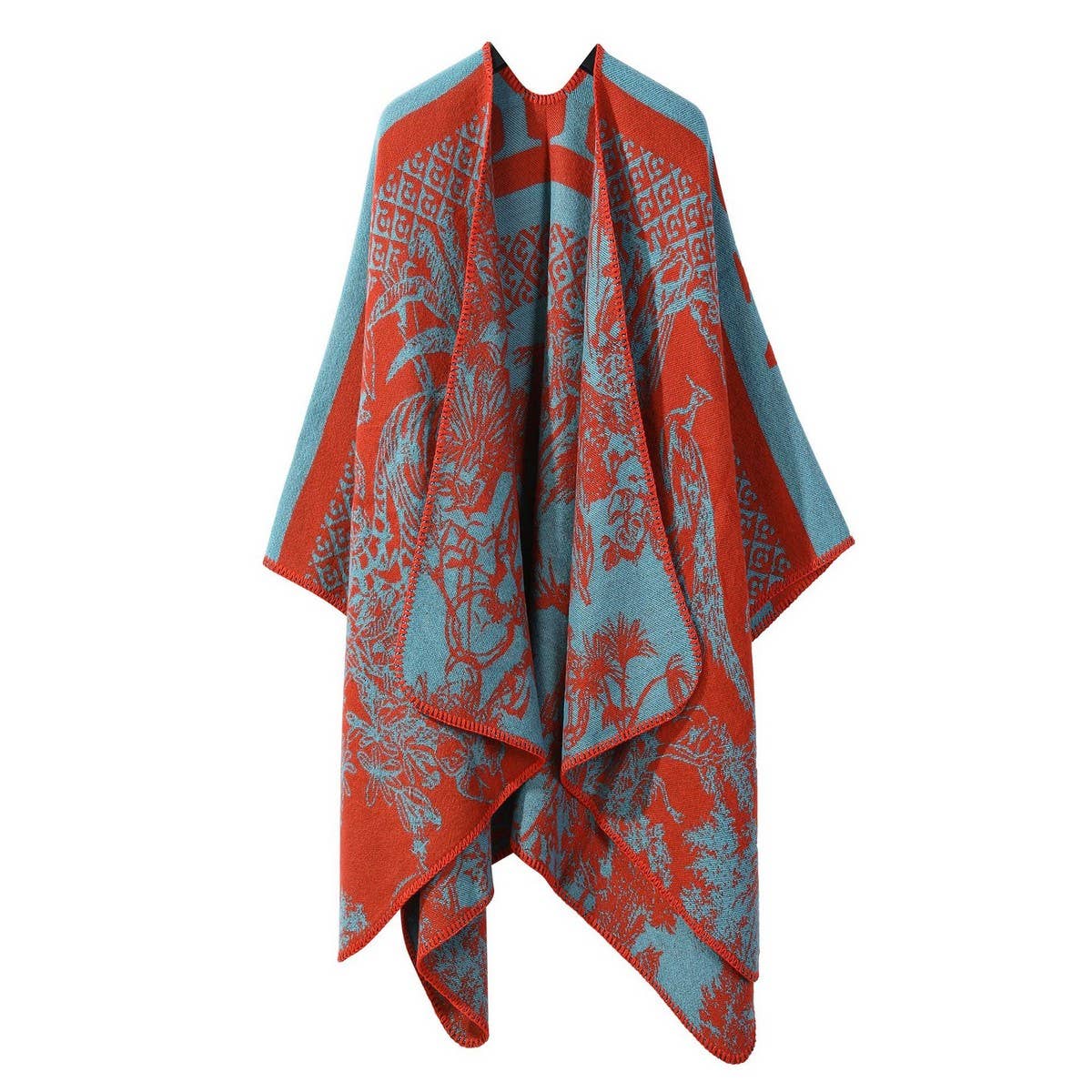 CAPE DARK DOUBLE-SIDED WARM OUTER WEAR THICK SHAWL_CWASC2125