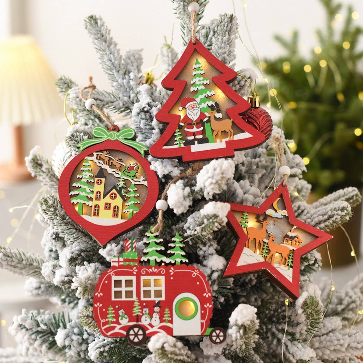 WOODEN LUMINOUS PENDANT CHRISTMAS DECORATIONS_CWMM2935